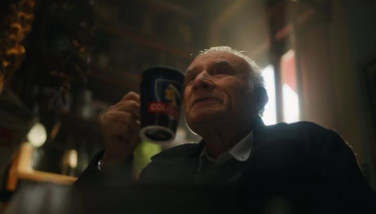 Coffee commercial with older actor