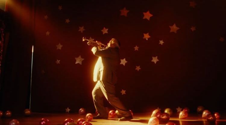 Cinematic trumpet scene
